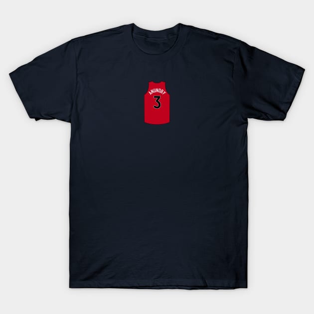 OG Anunoby Toronto Red Jersey Qiangy T-Shirt by qiangdade